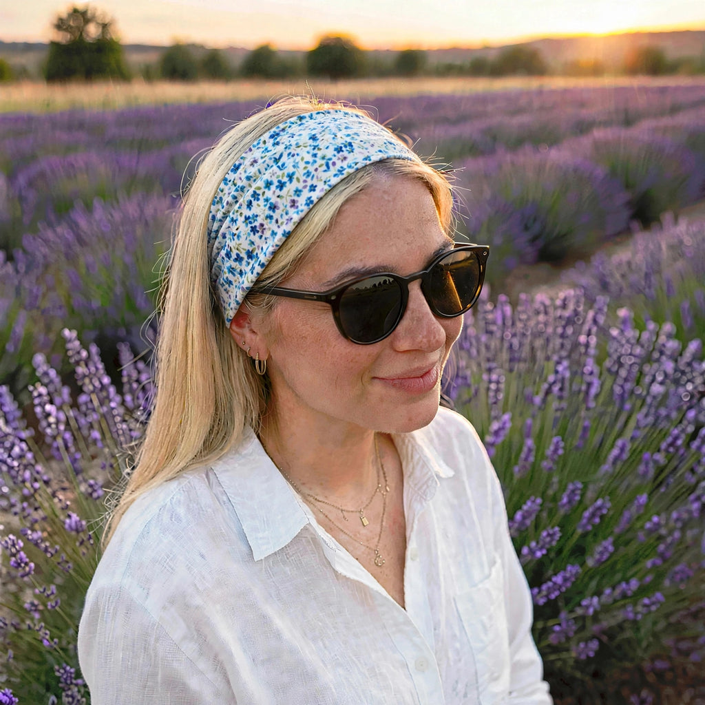 Bandeau Twist Vichy Bleu Ciel – Pipelette and Co