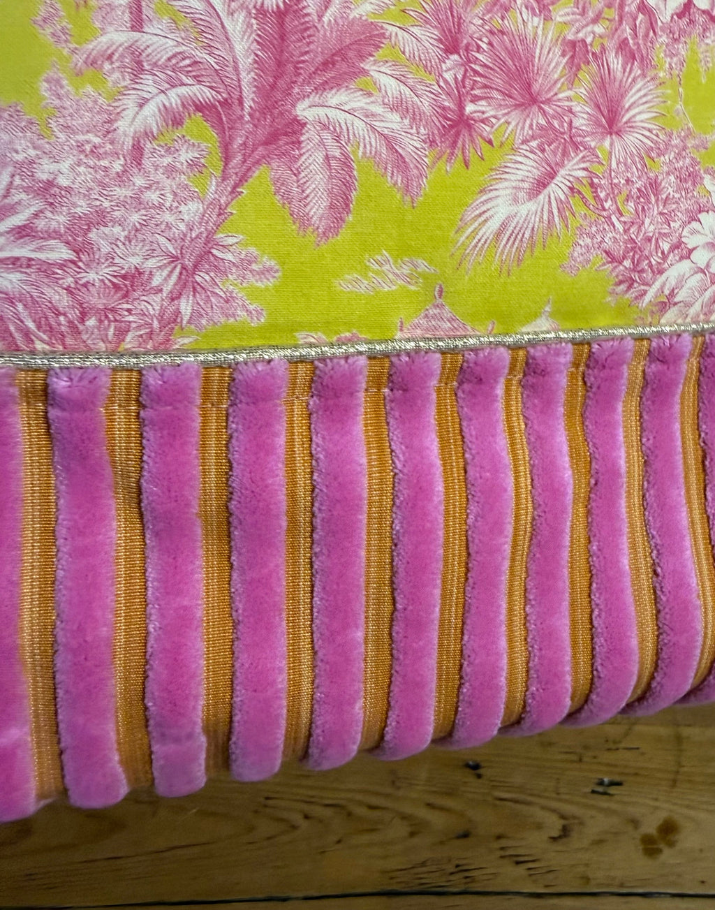 Sac à langer / sac week end – Toile de Jouy Tropicale Velours Chiné Kenzo