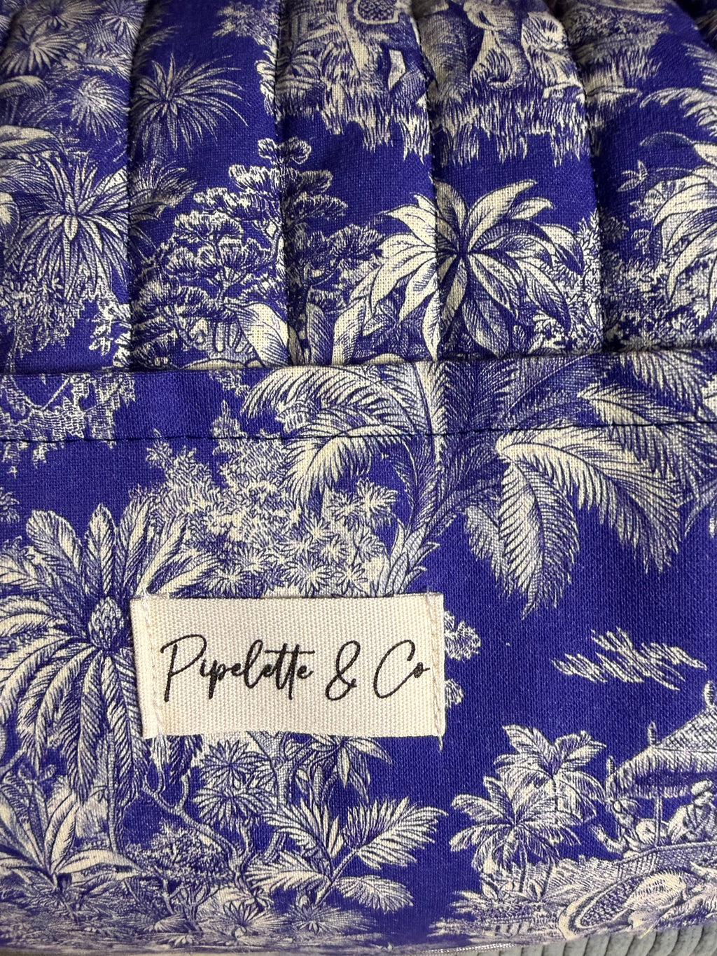 Sac à langer / sac week-end – Toile de Jouy bleu indigo