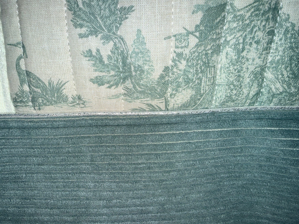 Sac à langer / sac week end  - Toile de Jouy Vert d'Eau