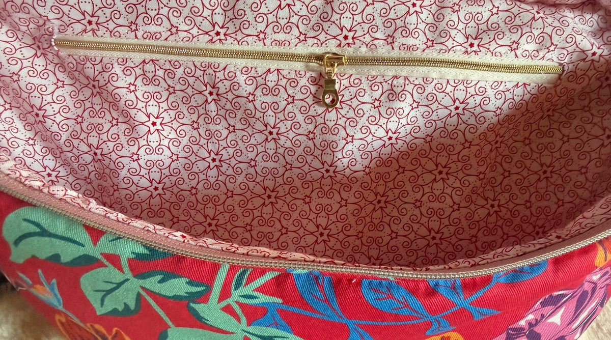 Sac Banane XL Fuchsia Floral - 58x28cm