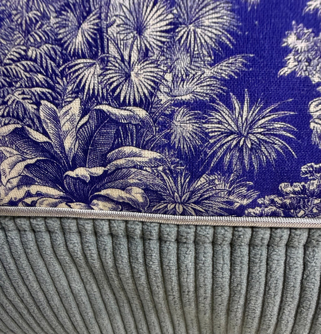 Sac à langer / sac week-end – Toile de Jouy bleu indigo