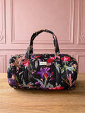 Sac week-end matelassé en tissu block print