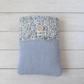 Pochette à Livre Broché 23x30cm - Bleu & Liberty Vintage